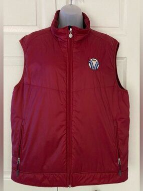 Aigle Men’s Vest Thermolite Puffer Vest Burgundy Red Maroon Large